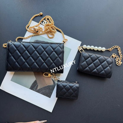 Coco Fine Geldbörse 3er Set (Schwarz)