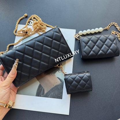 Coco Fine Geldbörse 3er Set (Schwarz)