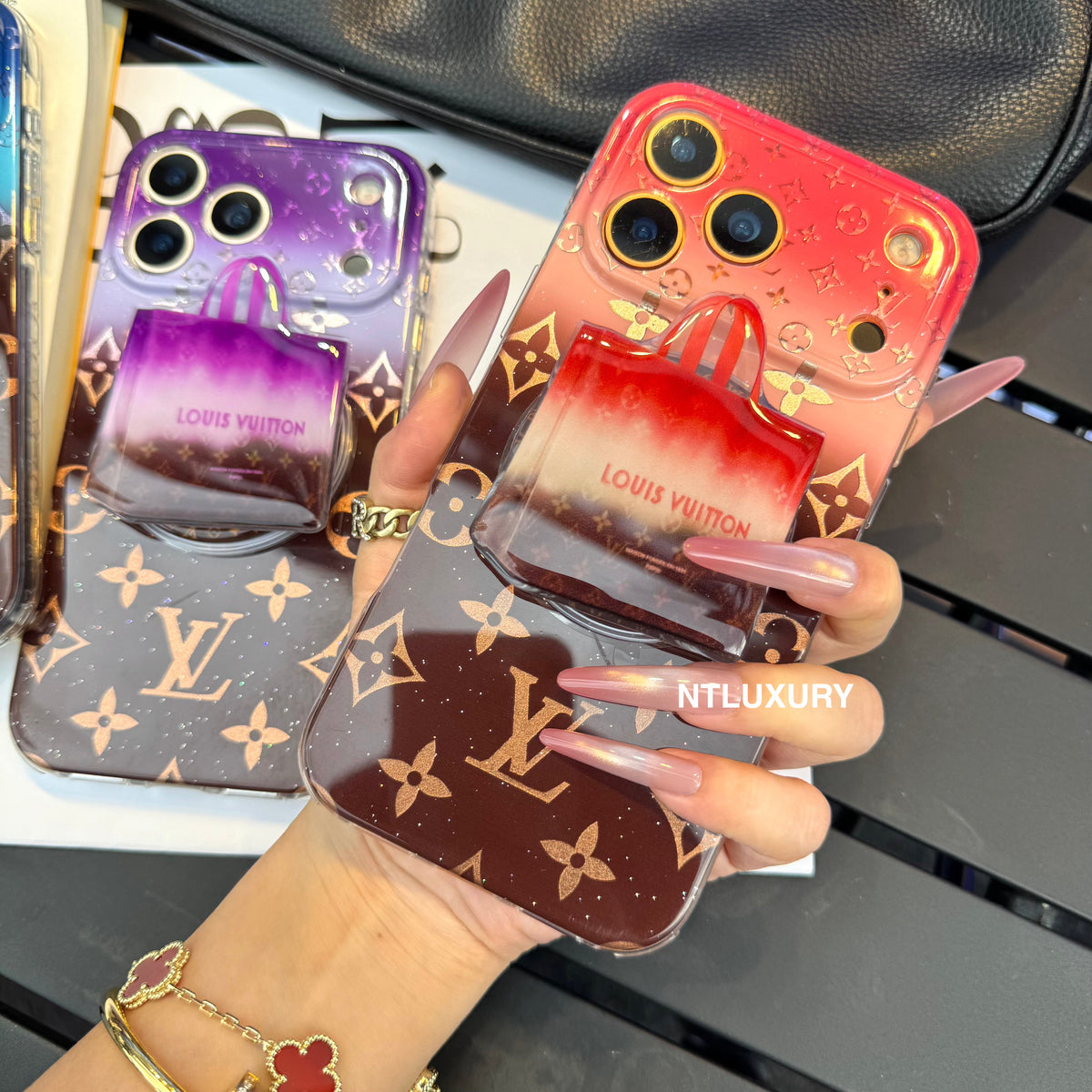 Ombre Love Magsafe Phone Case with Bags Holder