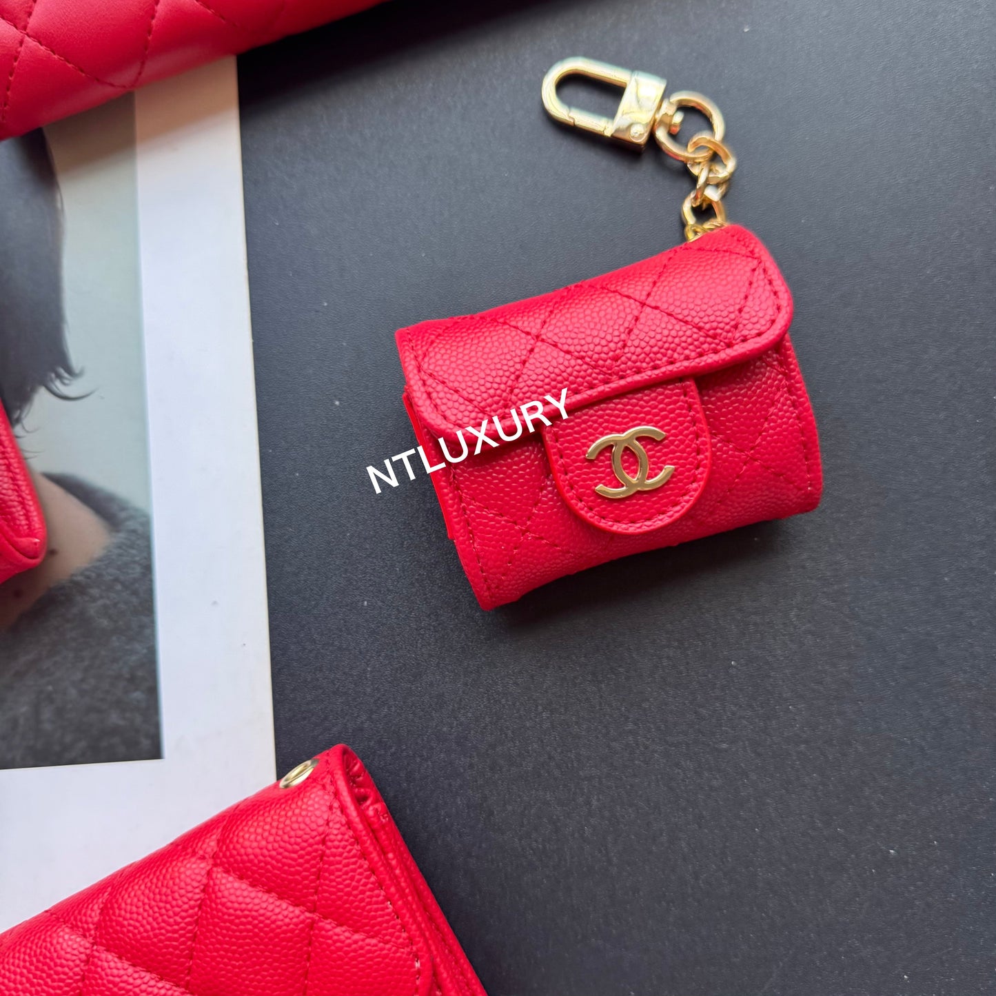 Portefeuille Coco Fine 4 pièces (rouge)