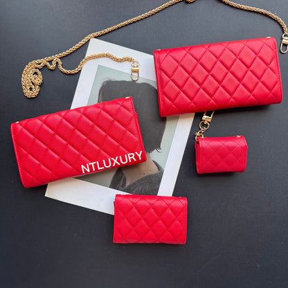 Coco Fine Wallet 4 Set (Red)