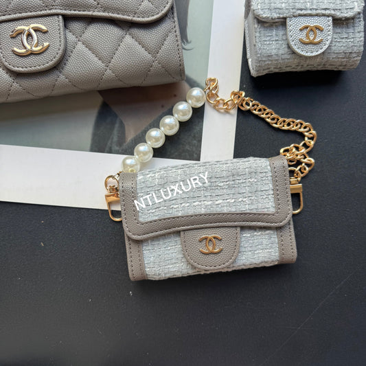 Portefeuille Coco Fine 3 pièces (patch gris)