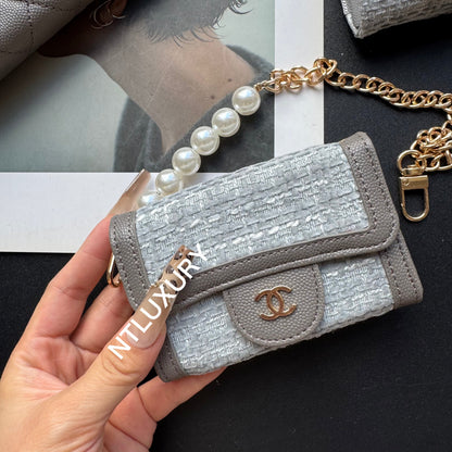 Portefeuille Coco Fine 3 pièces (patch gris)