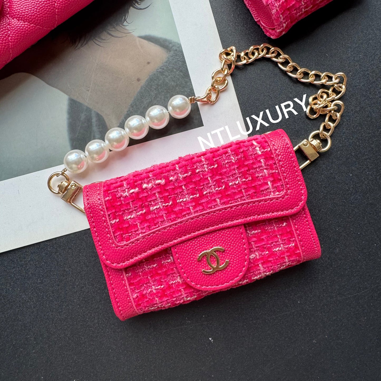 Coco Fine Wallet Ensemble de 3 (Magenta)