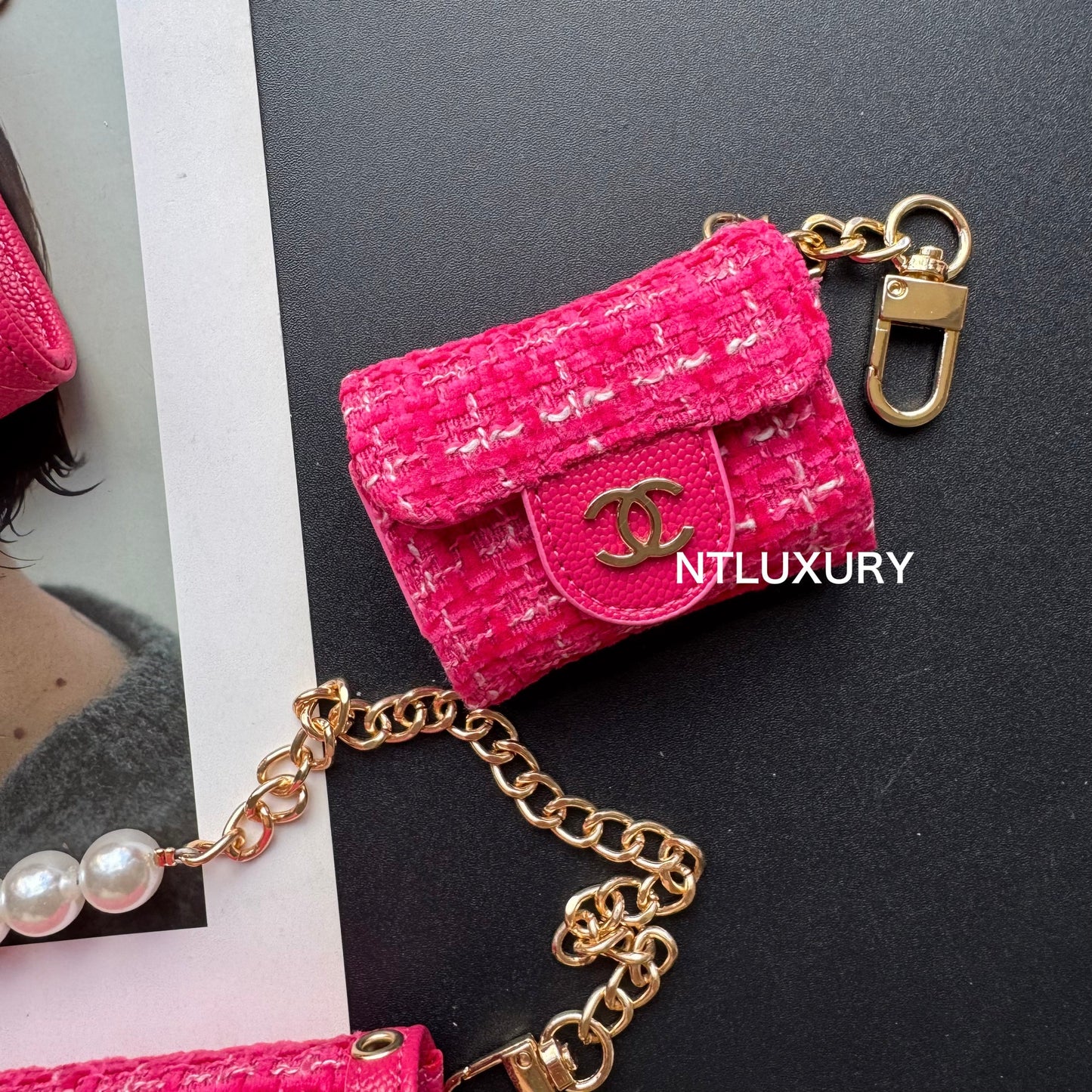 Coco Fine Wallet Ensemble de 3 (Magenta)