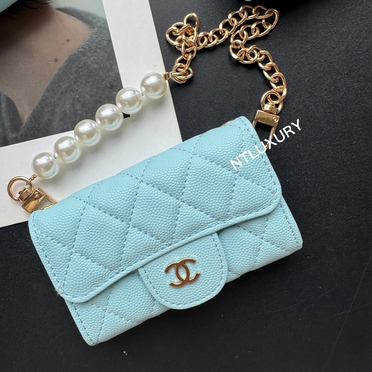 Portefeuille Coco Fine Set de 3 (Bleu ciel)