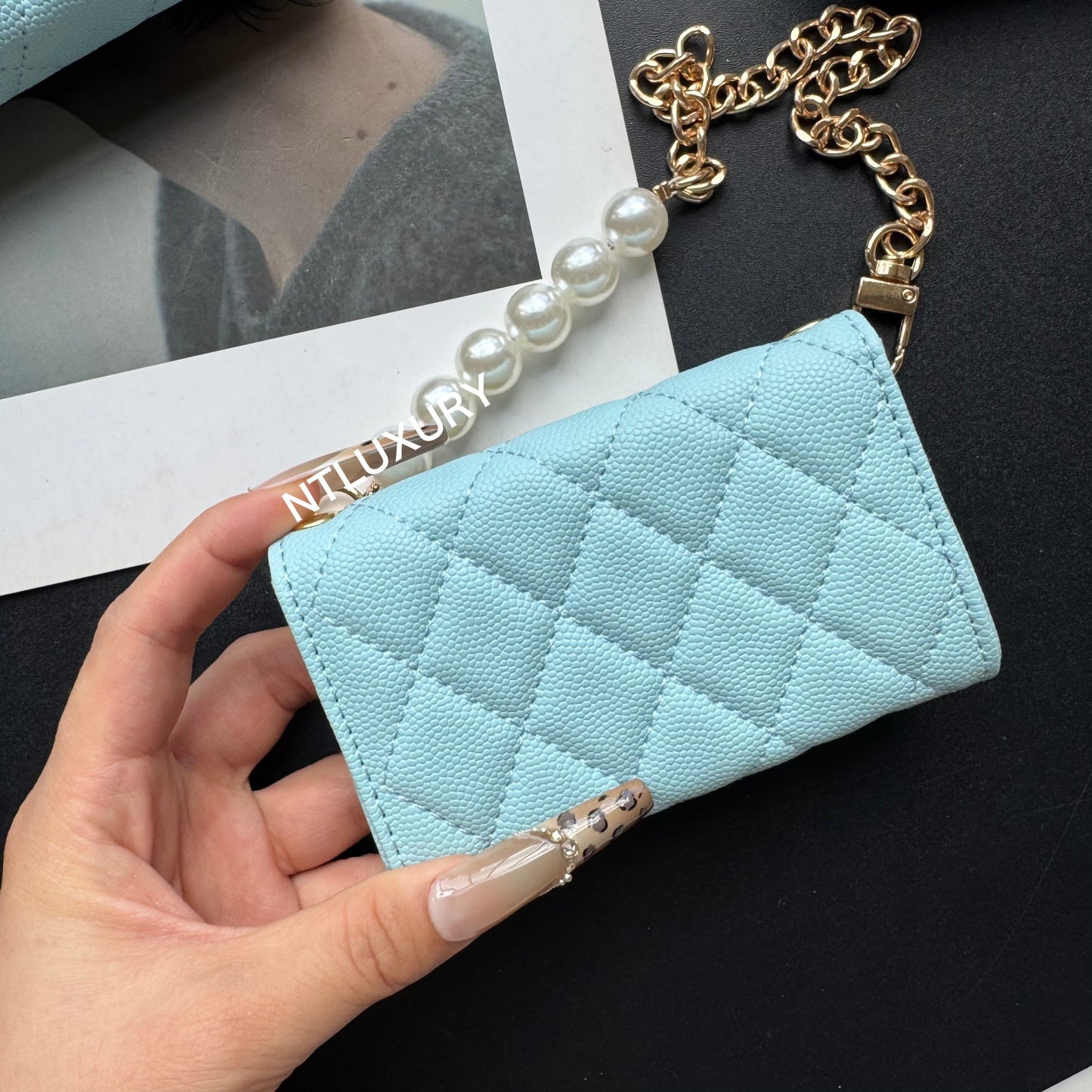 Portefeuille Coco Fine Set de 3 (Bleu ciel)