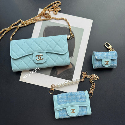 Coco Fine Wallet 3 Set (Baby Blue Patch)