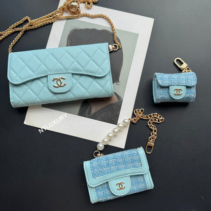 Coco Fine Wallet 3 Set (Baby Blue Patch)