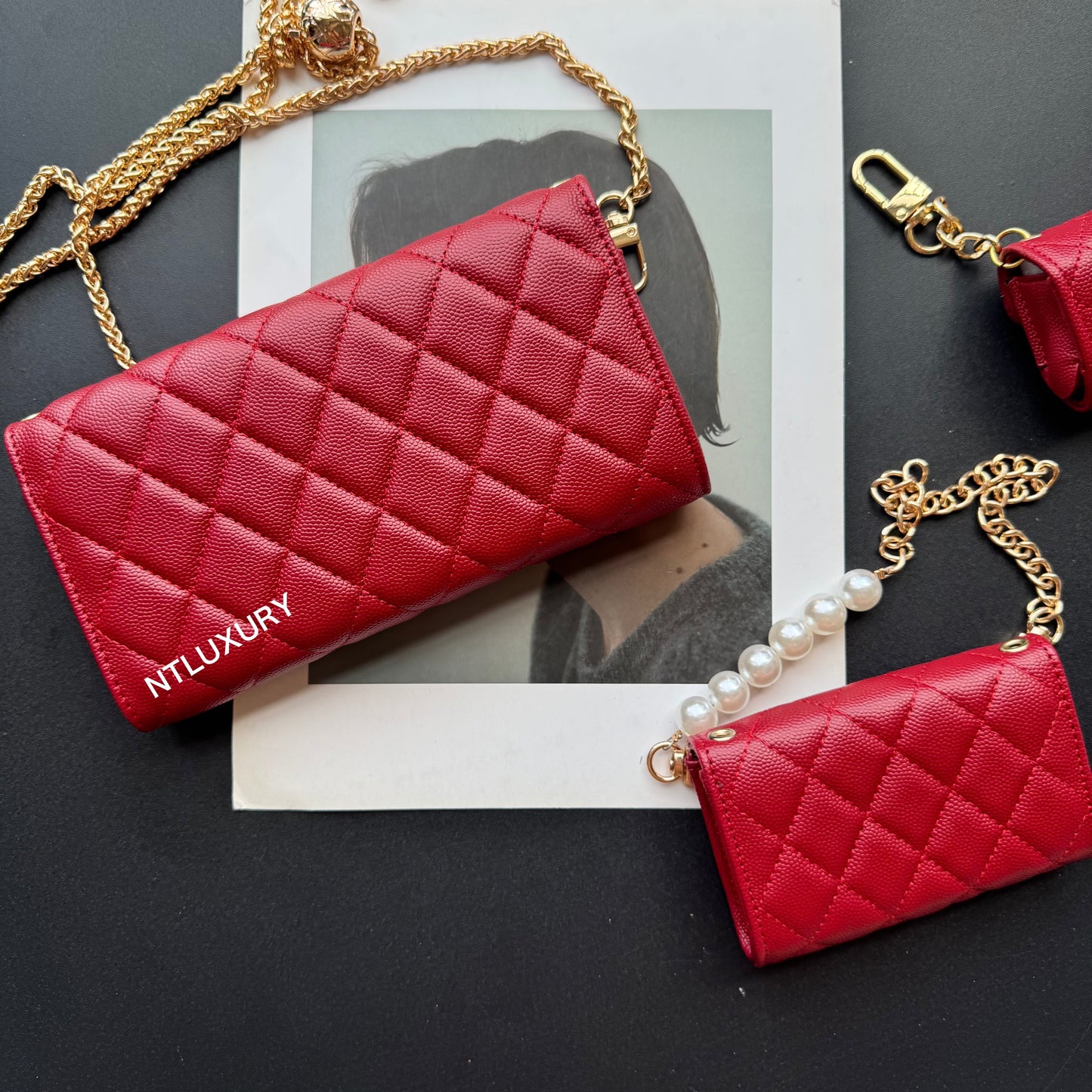 Coco Fine Wallet 3 Set (Dark Red)