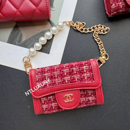 Coco Fine Geldbörse 3er Set (Dunkelrotes Patch)
