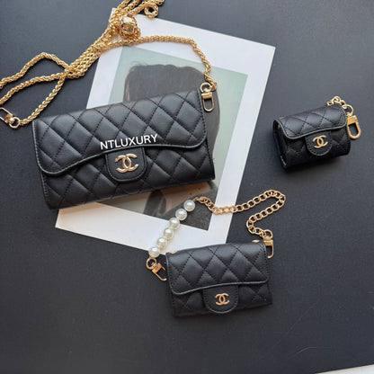 Coco Fine Wallet 5 Set (Black & Patch)