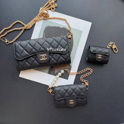 Coco Fine Wallet 5 Set (Black & Patch)