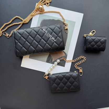 Coco Fine Wallet 5 Set (Black & Patch)