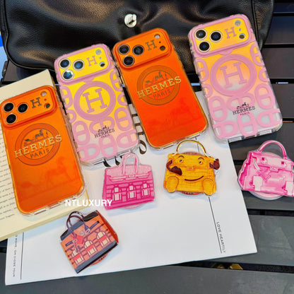 Chameleon Horse Magsafe Phone Case with Doll Bag Holder
