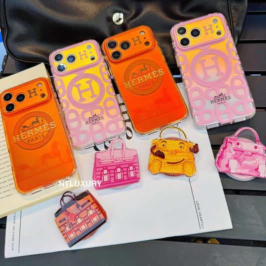 Chameleon Horse Magsafe Phone Case with Doll Bag Holder