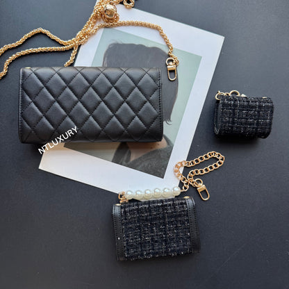 Coco Fine Wallet 5 Set (Black & Patch)