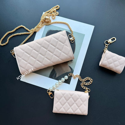 Portefeuille Coco Fine Set de 3 (Rose bébé)