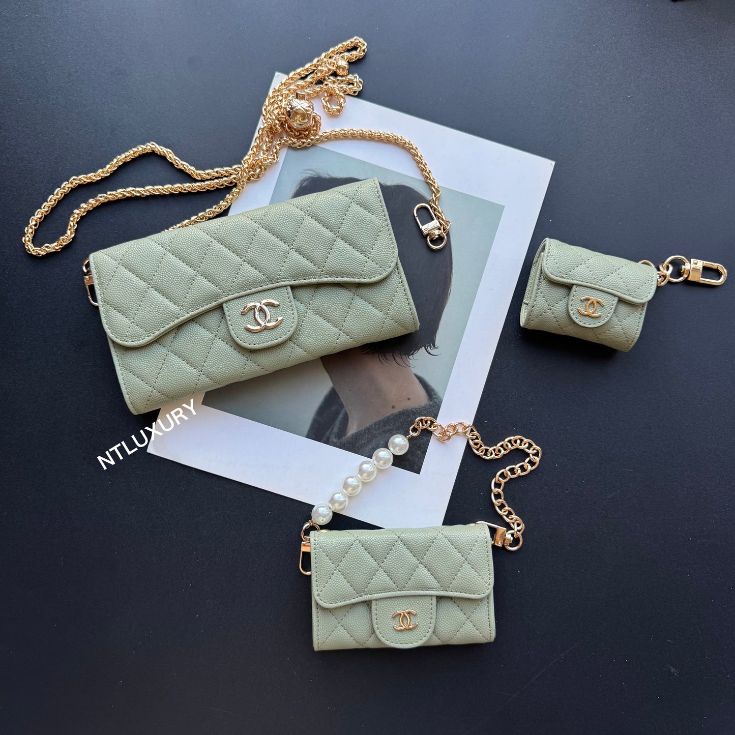Coco Fine Wallet 3 Set (Green)