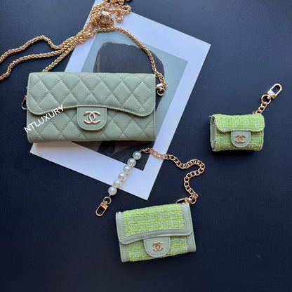 Portefeuille Coco Fine Set de 3 (Patch Vert)