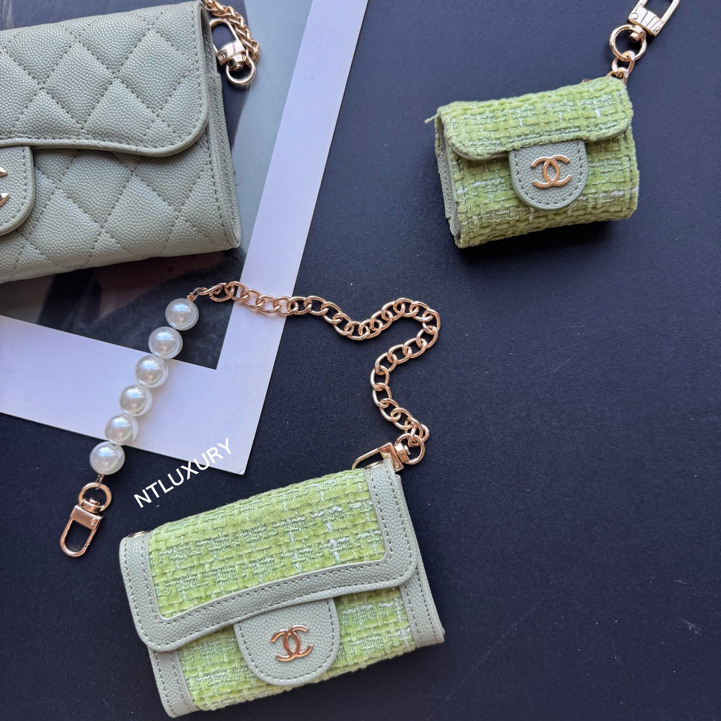 Coco Fine Wallet 3 Set (Green Patch)