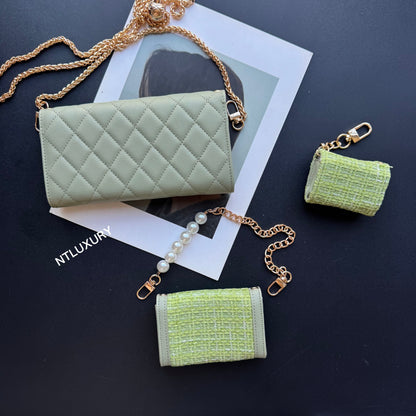 Portefeuille Coco Fine Set de 3 (Patch Vert)