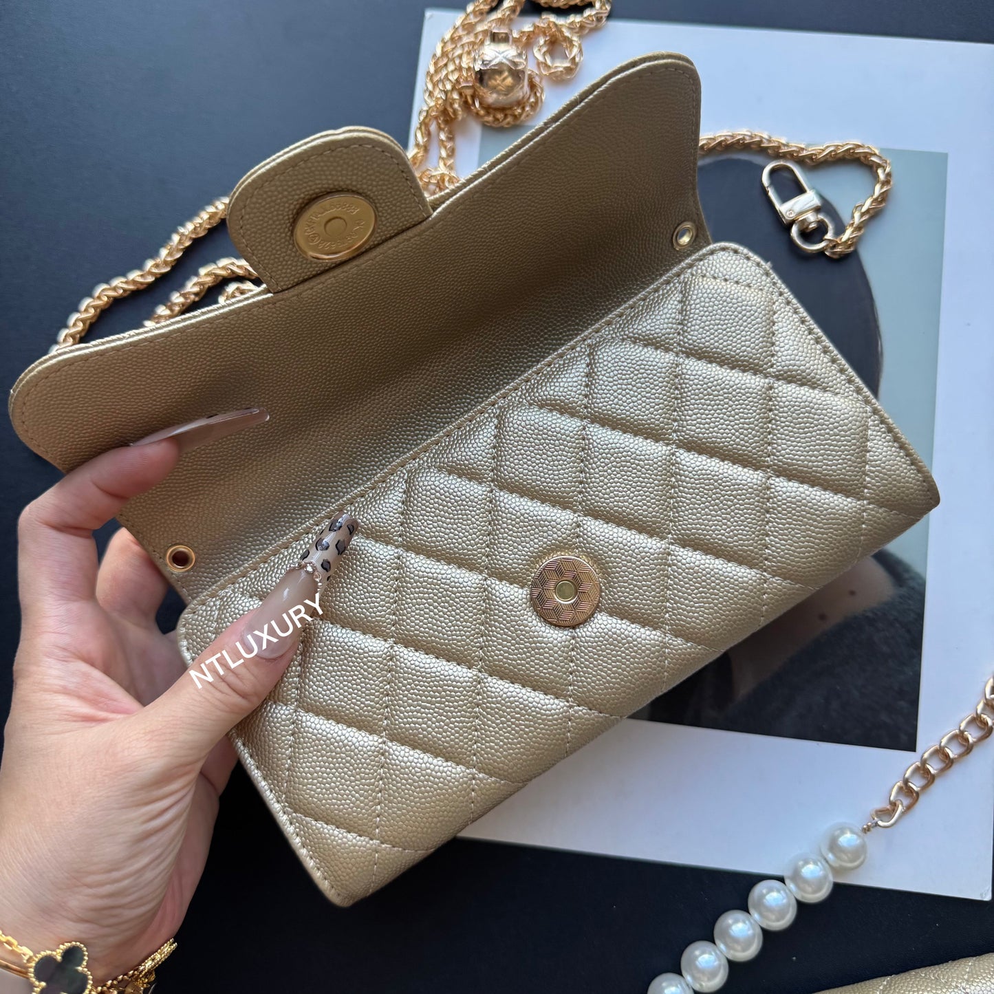 Coco Fine Wallet, lot de 3 (doré)