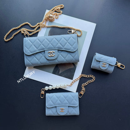 Coco Fine Wallet 3 Set ( Blue)