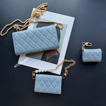 Coco Fine Wallet 3 Set ( Blue)