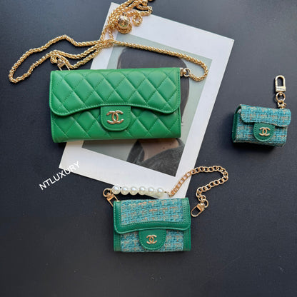 Coco Fine Wallet 3 Set (Green Patch)