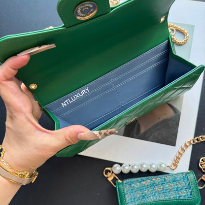 Coco Fine Wallet 3 Set (Green Patch)