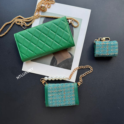 Coco Fine Wallet 3 Set (Green Patch)