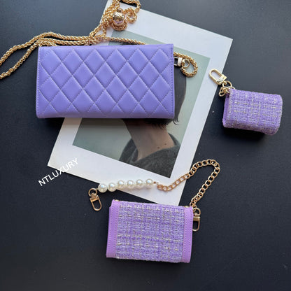 Coco Fine Wallet 3 Set ( Purple Patch)