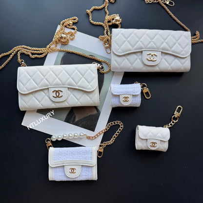 Coco Fine Wallet Ensemble de 5 (Blanc & Patch)
