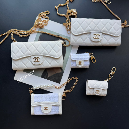 Coco Fine Wallet 5 Set (White & Patch)