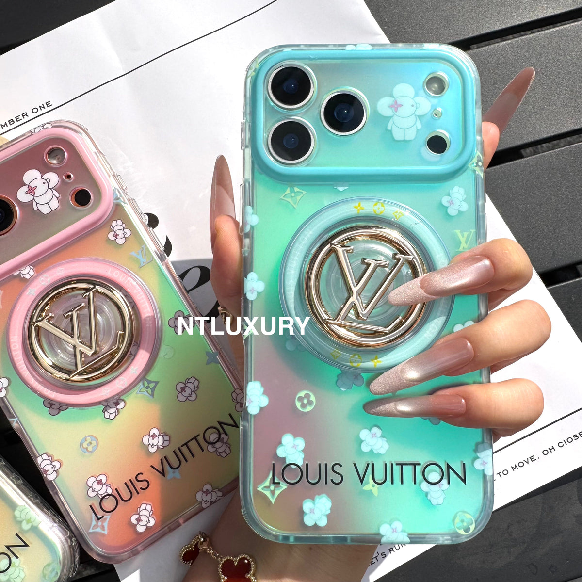 Chameleon Love Magsafe Phone Case with Metal Holder