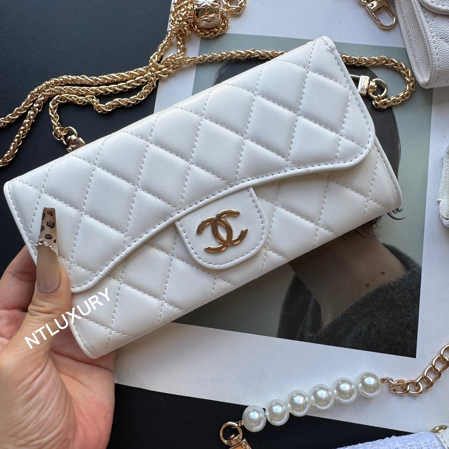Coco Fine Wallet Ensemble de 5 (Blanc & Patch)