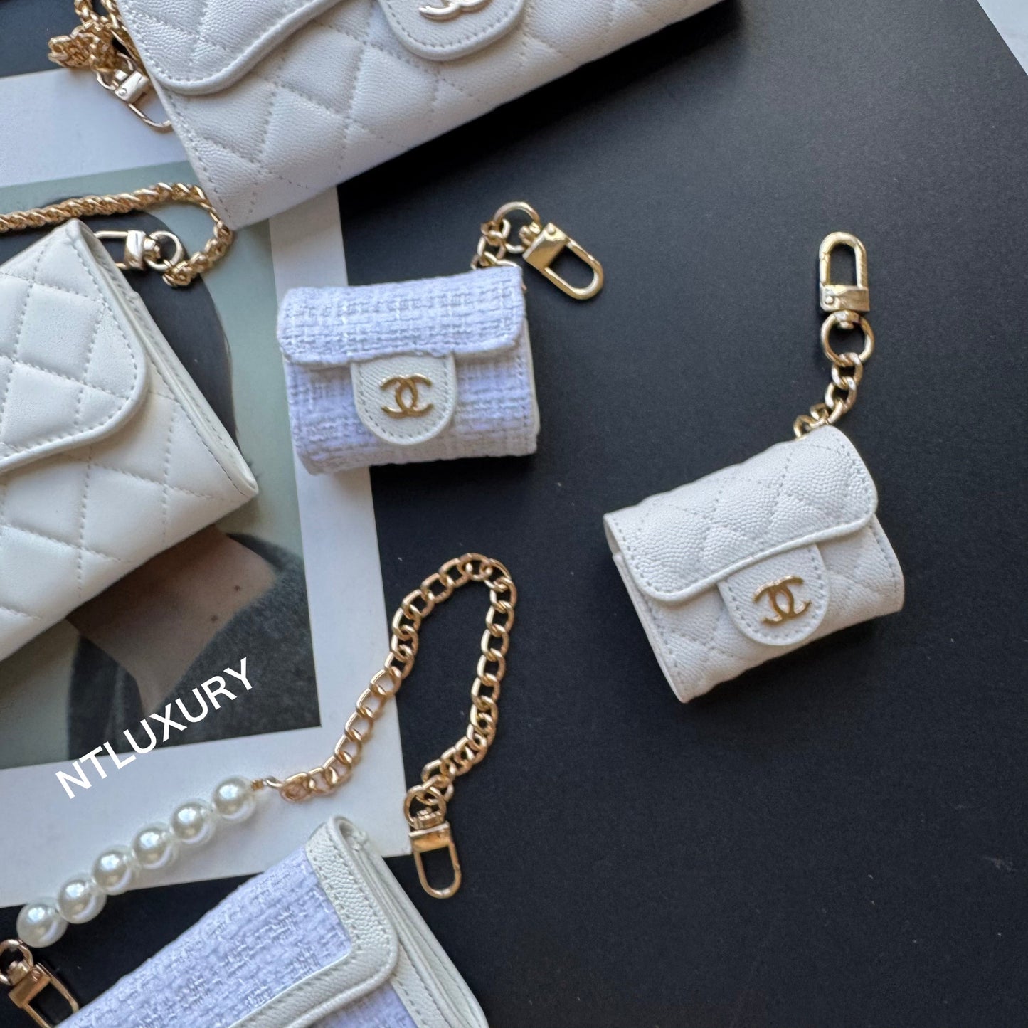 Coco Fine Wallet Ensemble de 5 (Blanc & Patch)