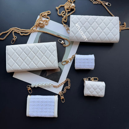 Coco Fine Wallet Ensemble de 5 (Blanc & Patch)
