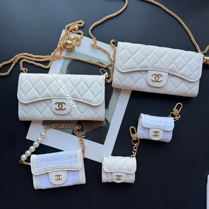 Coco Fine Wallet Ensemble de 5 (Blanc & Patch)