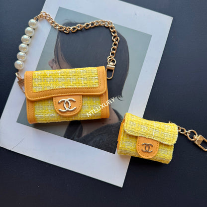 Portefeuille Coco Fine 2 pièces (motif jaune)