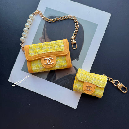 Portefeuille Coco Fine 2 pièces (motif jaune)