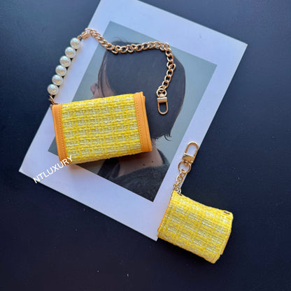 Portefeuille Coco Fine 2 pièces (motif jaune)