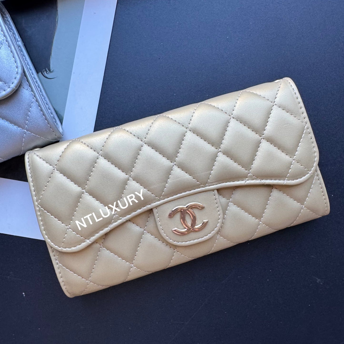 Coco Fine Large Geldbörse mit Kette (Glänzend, 8 Farben)