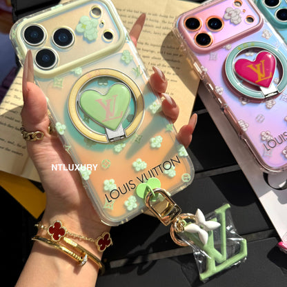 Chameleon Love Magsafe Phone Case with Holder & Pendant