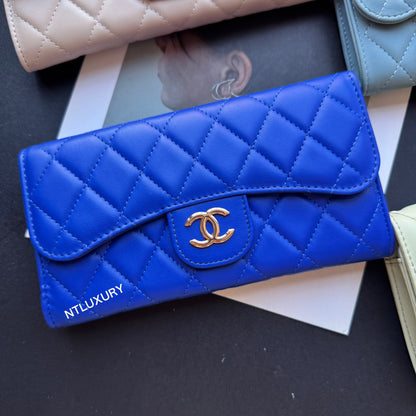 Grand portefeuille Coco avec chaîne (8 couleurs brillantes)