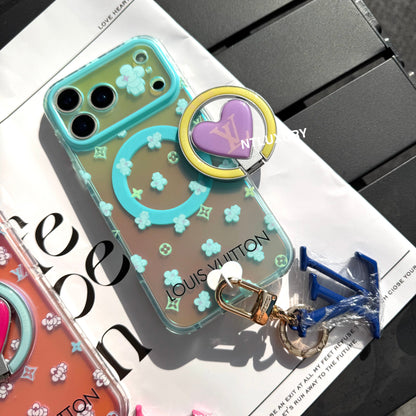 Chameleon Love Magsafe Phone Case with Holder & Pendant