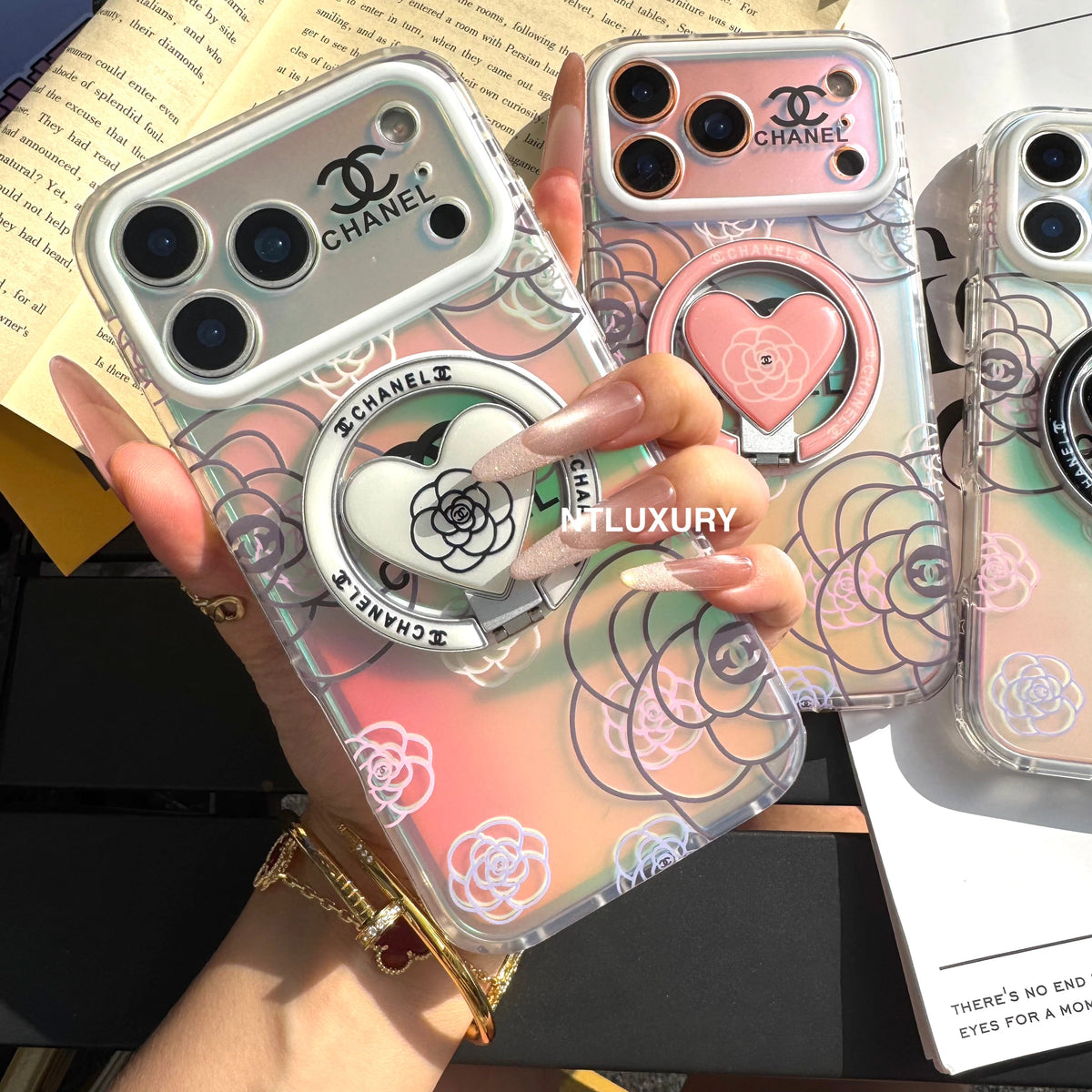 Chameleon Flower Magsafe Phone Case with New Design Holder