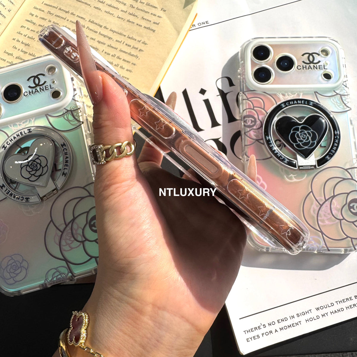 Chameleon Flower Magsafe Phone Case with New Design Holder