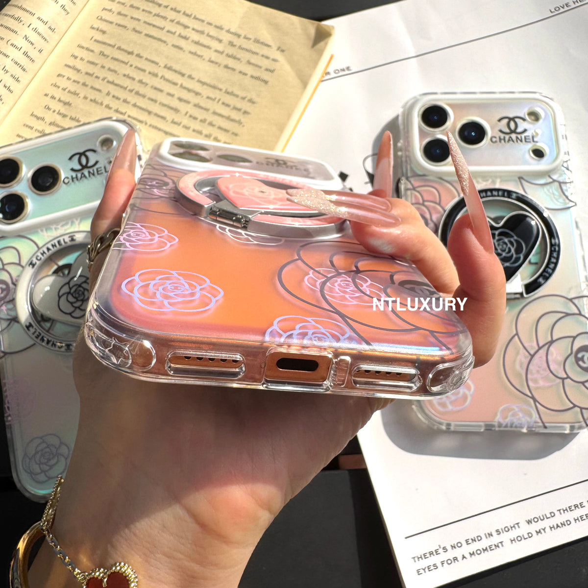 Chameleon Flower Magsafe Phone Case with New Design Holder